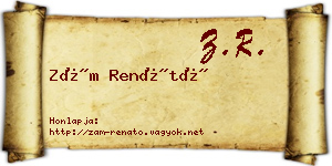 Zám Renátó névjegykártya