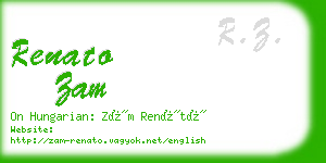 renato zam business card